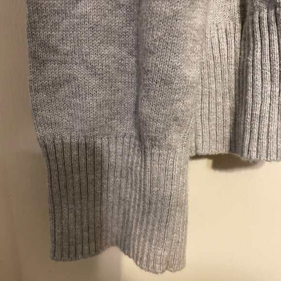 Unisex grey wool sweater - Picture 3 of 5